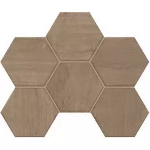 Мозаика Estima Classic Wood CW03 Hexagon неполированная 39896 28,5х25 см