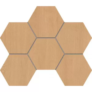 Мозаика Estima Classic Wood CW04 Hexagon неполированная 69398 28,5х25 см